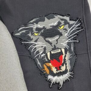 Robin's Jean Jogger Pants Mens XL Panther Embroidered Streetwear Zipper Pockets